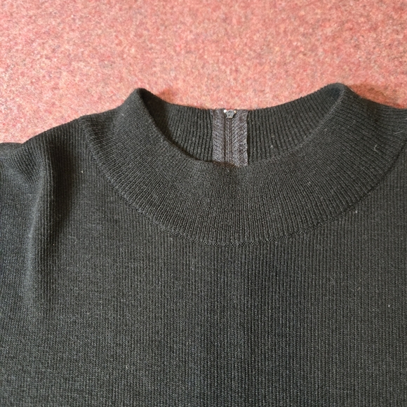 Vintage Mock Neck Knit Zipback Dress From Romania Size Large Y2K - Picture 5 of 10